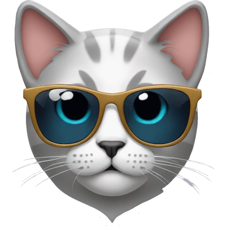 Cat with sunglasses emoji