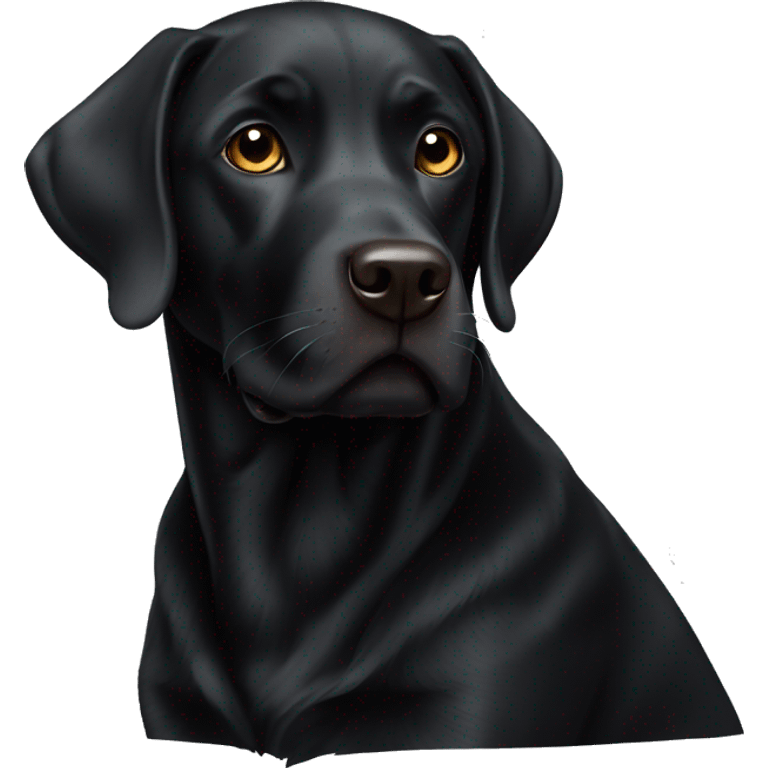 Black labrador dog emoji