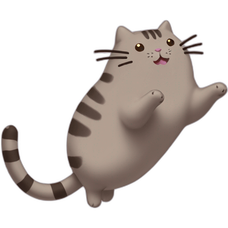 pusheen jumpping emoji