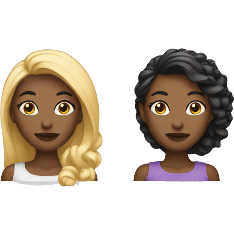 Ebony and blonde women  emoji