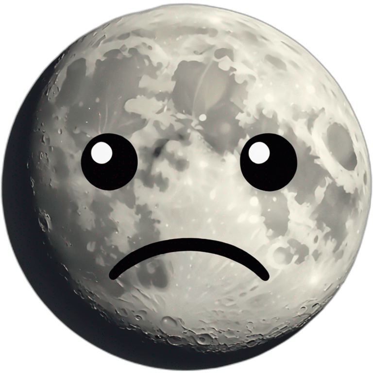 Moon with a face emoji