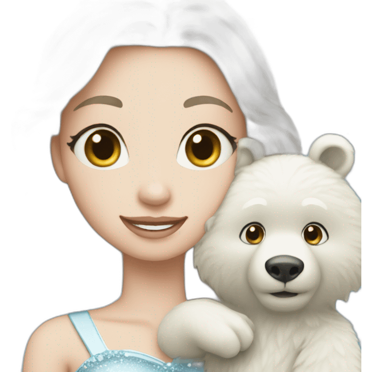 ice princess with a bear emoji