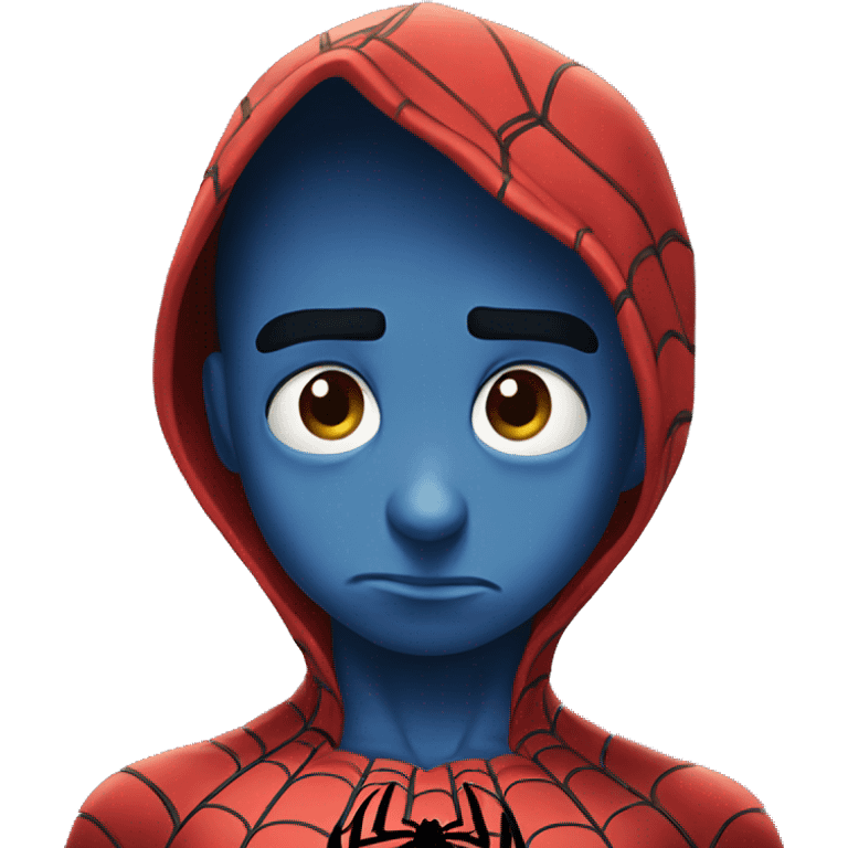 sad spiderman emoji