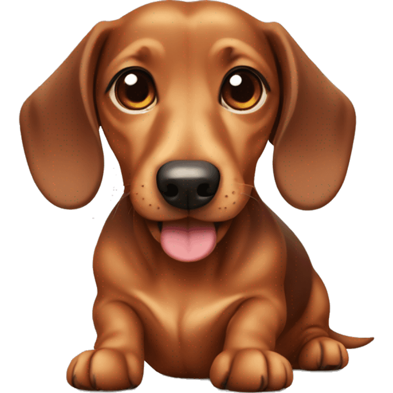 Dachshund cute emoji