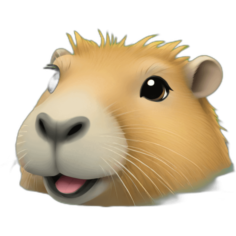 Capybara spa happy emoji