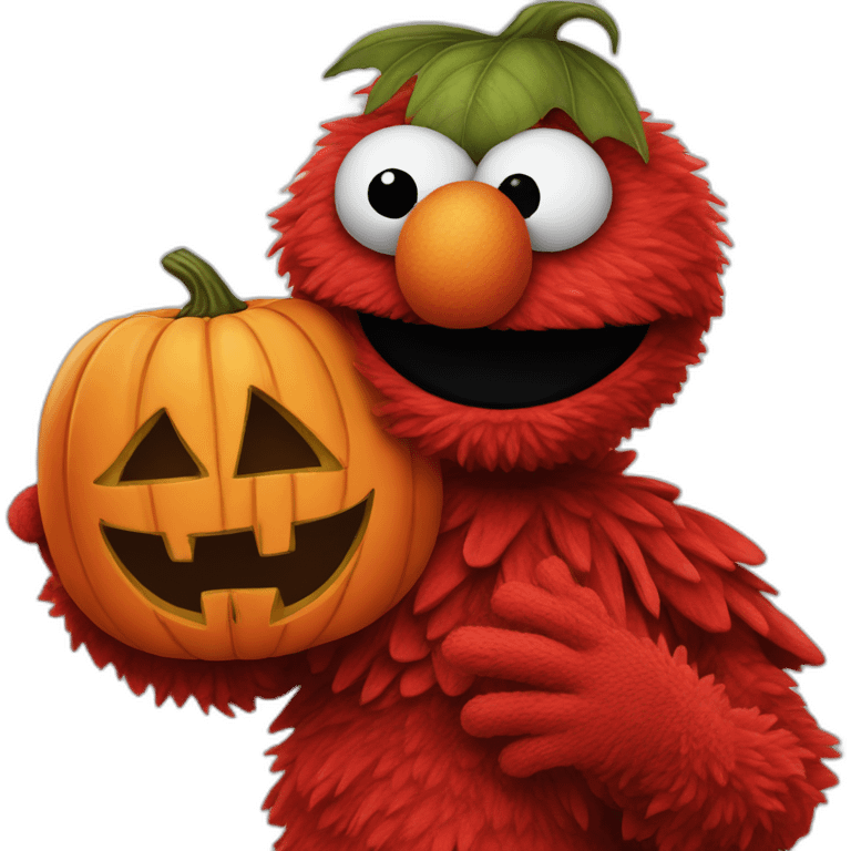 elmo enjoys Halloween emoji