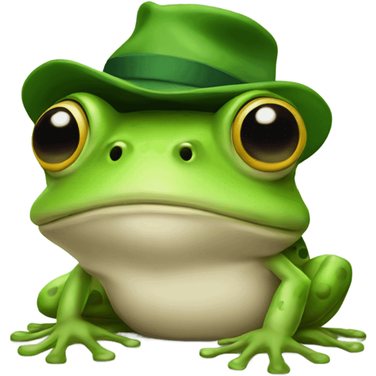 Frog with hat emoji