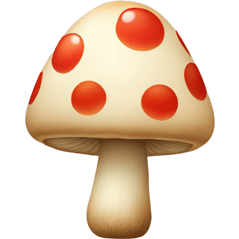 mushroom with a kiss face emoji