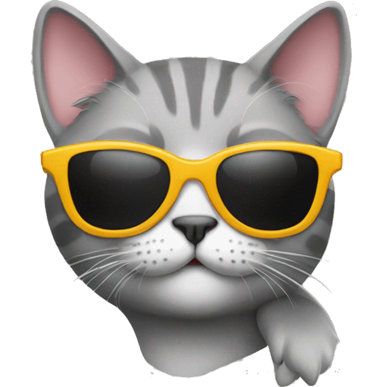 Cat with sunglasses emoji