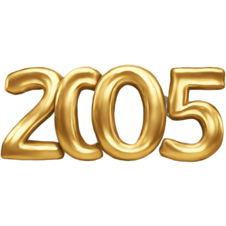 2025 gold text with fireworks emoji