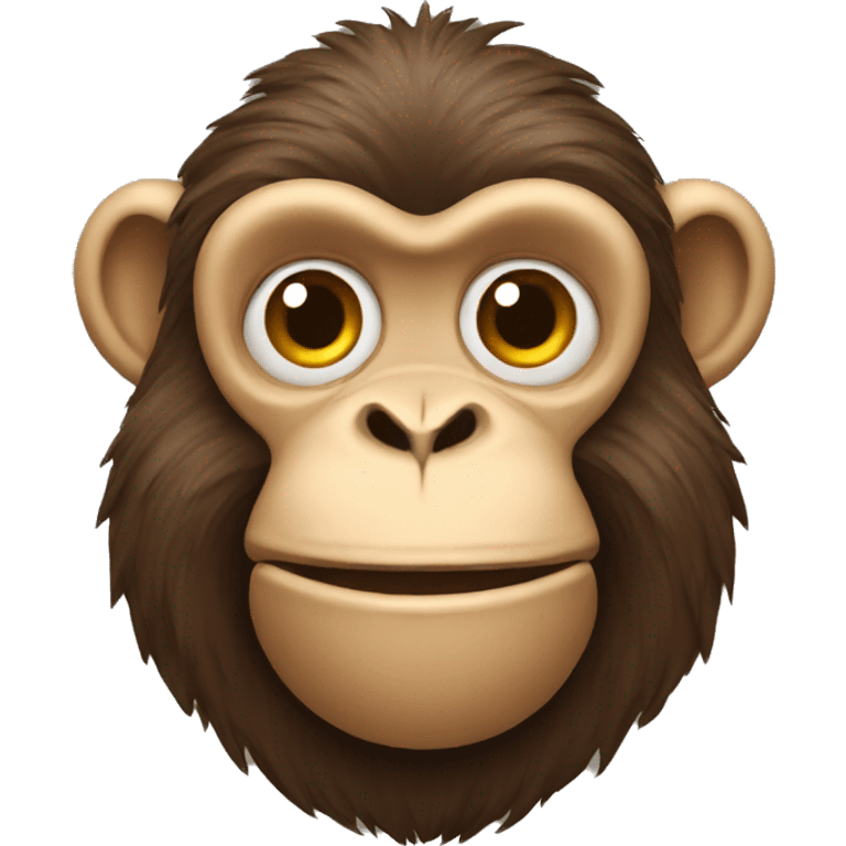 Apple's style emoji monkey: funny emoji