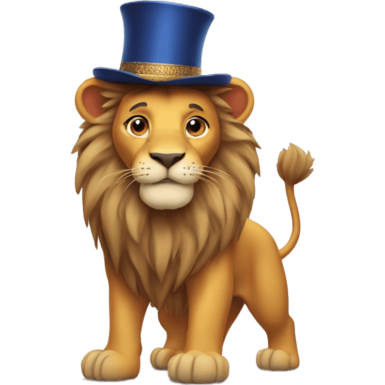 lion in a New Year's hat emoji