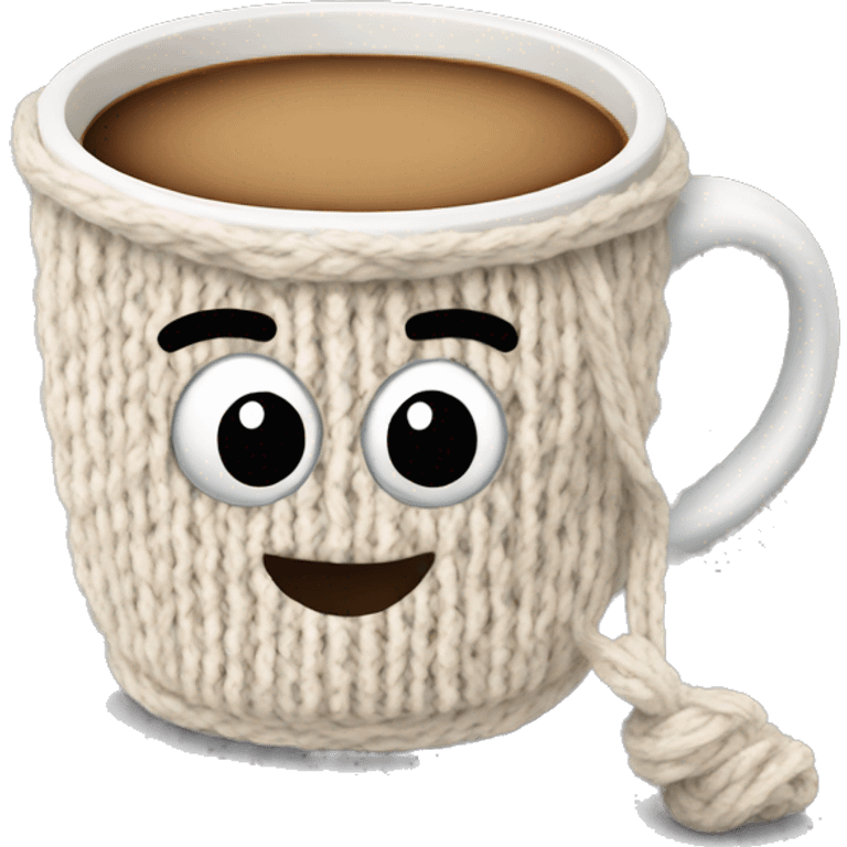 Yarn coffee cup emoji