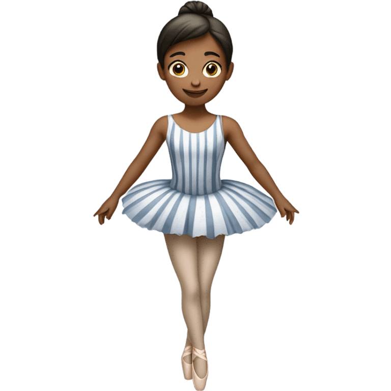 girl in striped pants as ballerina emoji