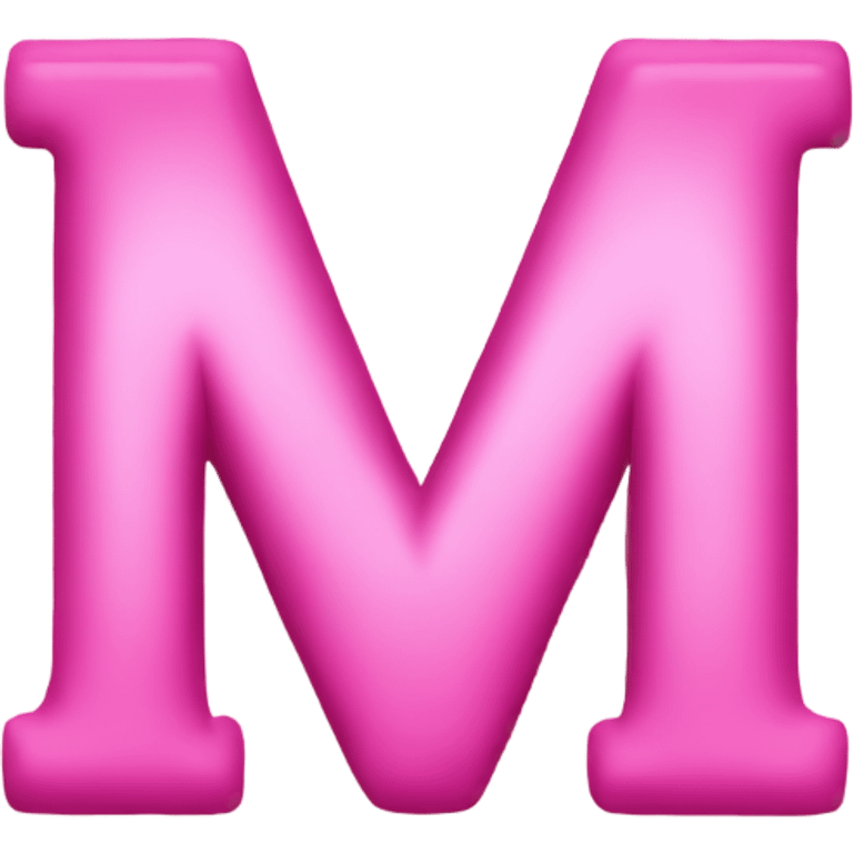 Letter m pink emoji