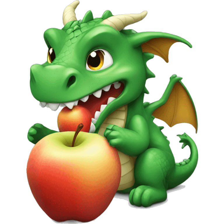 dragon eating apple emoji