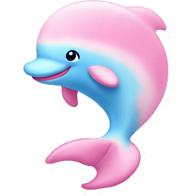 Pink dolphin cotton candy  emoji