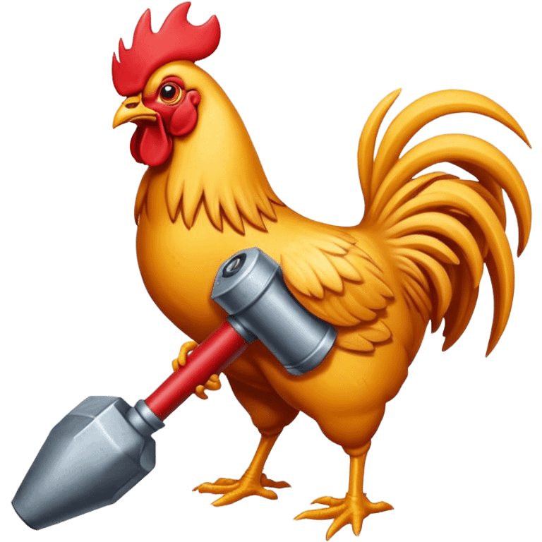 rooster Jackhammer emoji