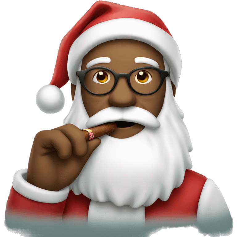 Santa smoking a cigar emoji