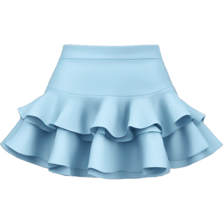 Pale blue ruffle mini skirt no model emoji