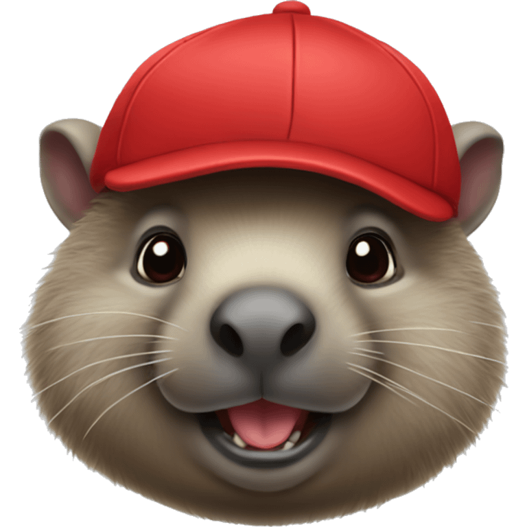 wombat in a red cap emoji