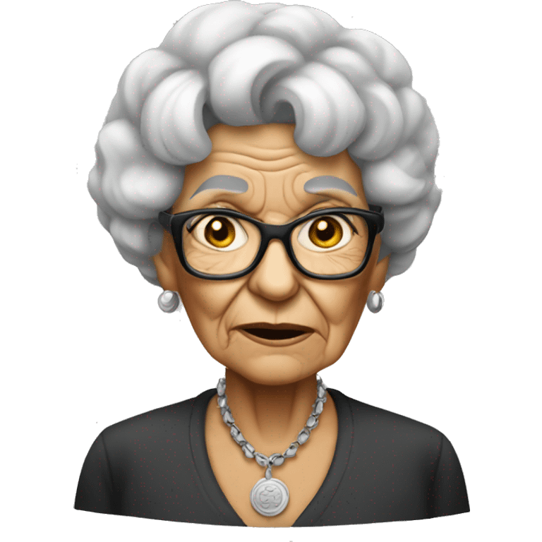 old lady gangsta emoji