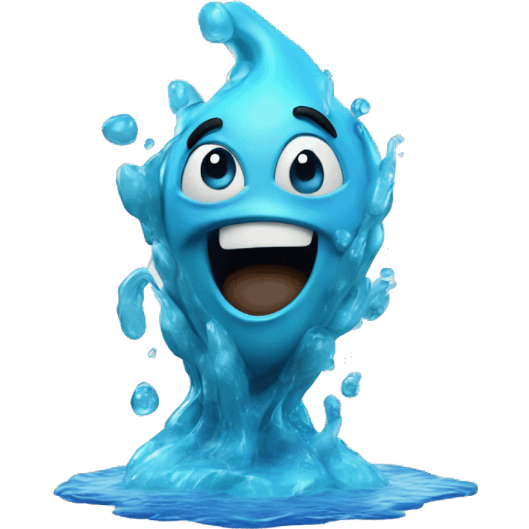 Water Elemental DisneyPixar-style Character 3D Render emoji