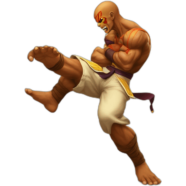 street fighter dhalsim elastic kick emoji