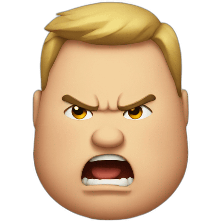 Angry chubby emoji