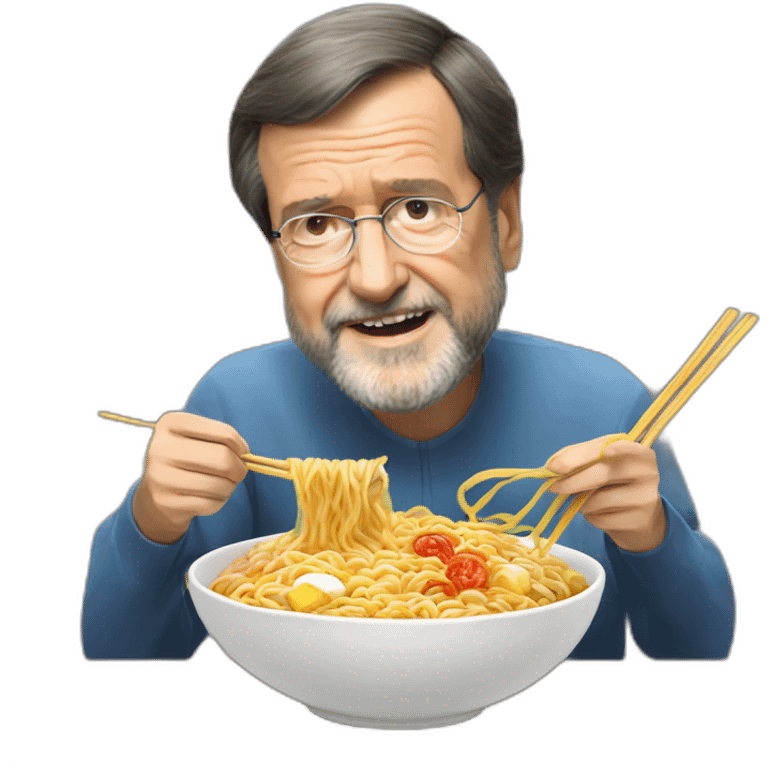 mariano rajoy eating ramen emoji