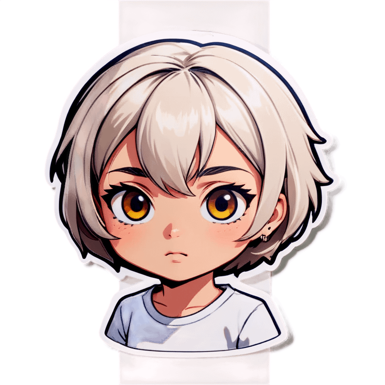 Light short-hair chivava with light eyes emoji