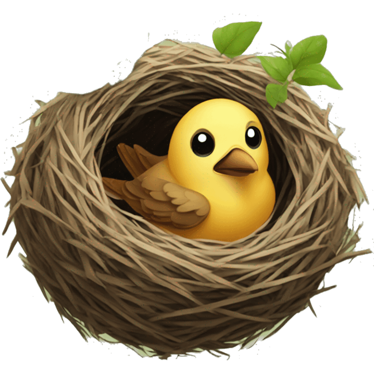 Bird in a nest emoji