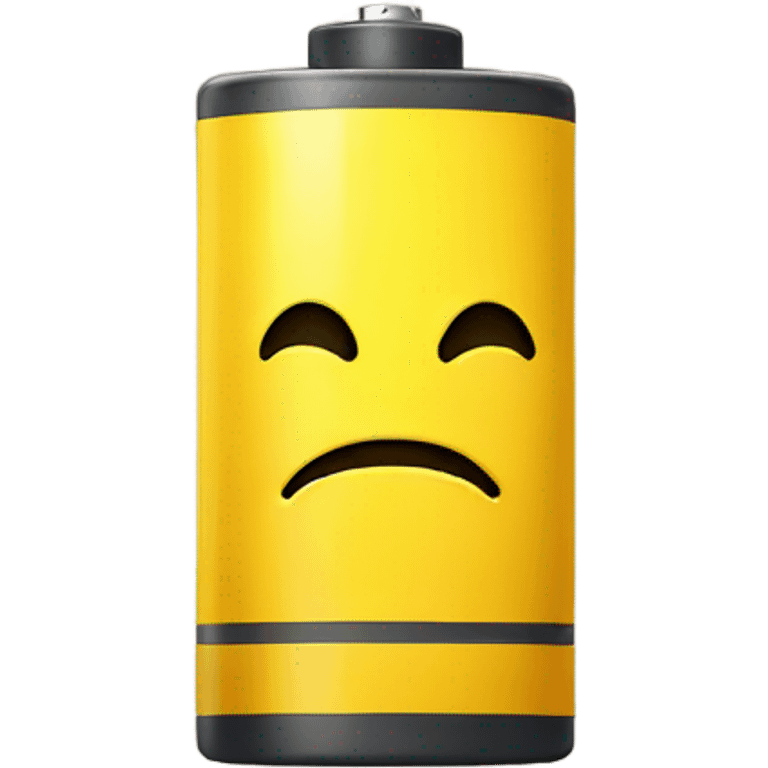 Yellow battery frowning emoji