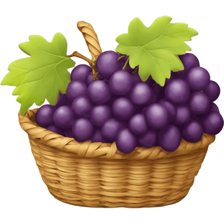 Basket of grapes emoji