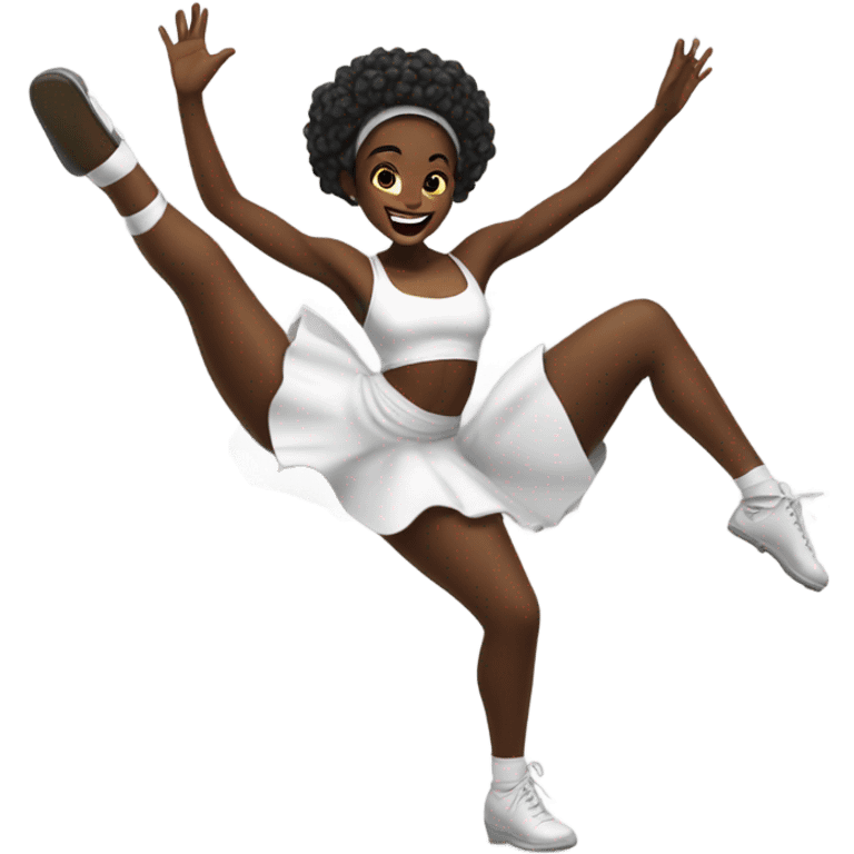 black girl on a drill dance team emoji