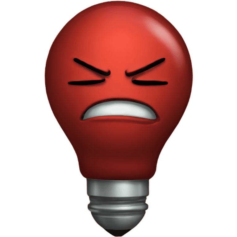 A red bulb angry emoji