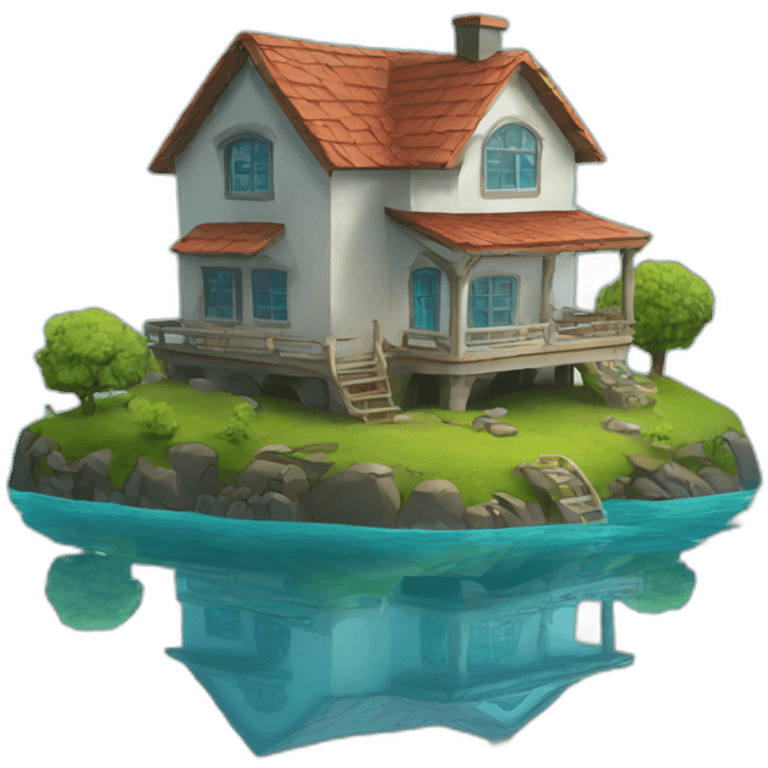 House on water emoji