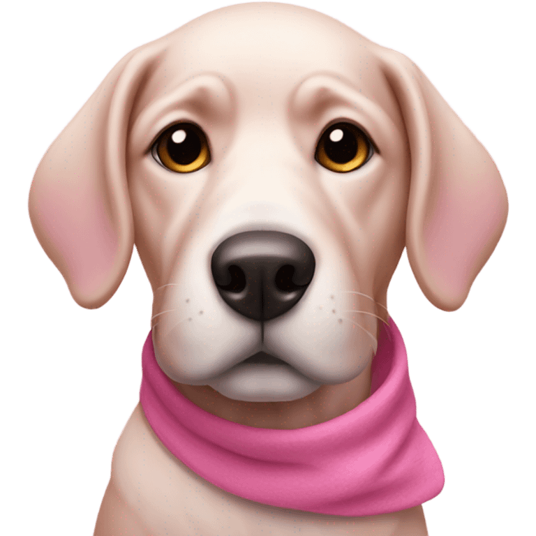 dog in pink emoji