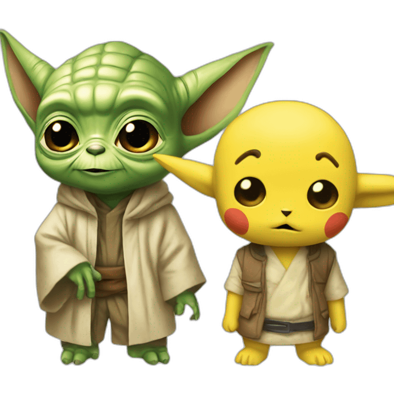 yoda and pikachu and E.T. emoji