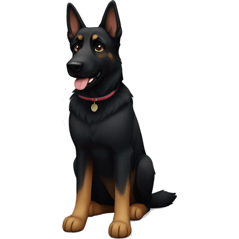 black german shepherd emoji