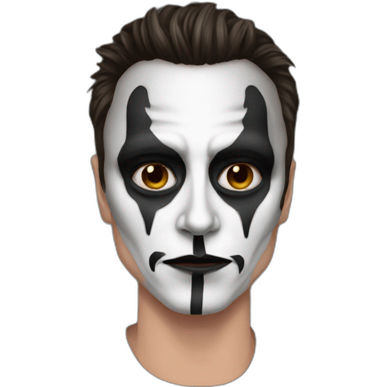 elon musk with corpsepaint emoji