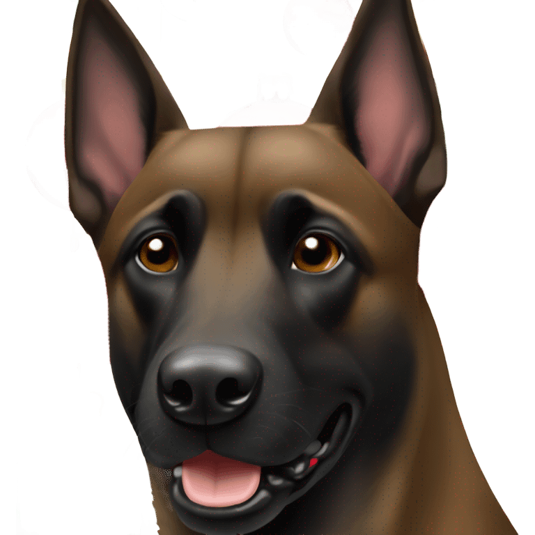 Dark Belgian malinois merry Christmas emoji