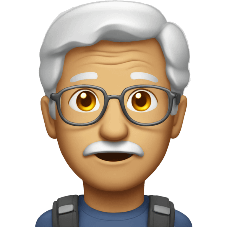 Old man with halo emoji