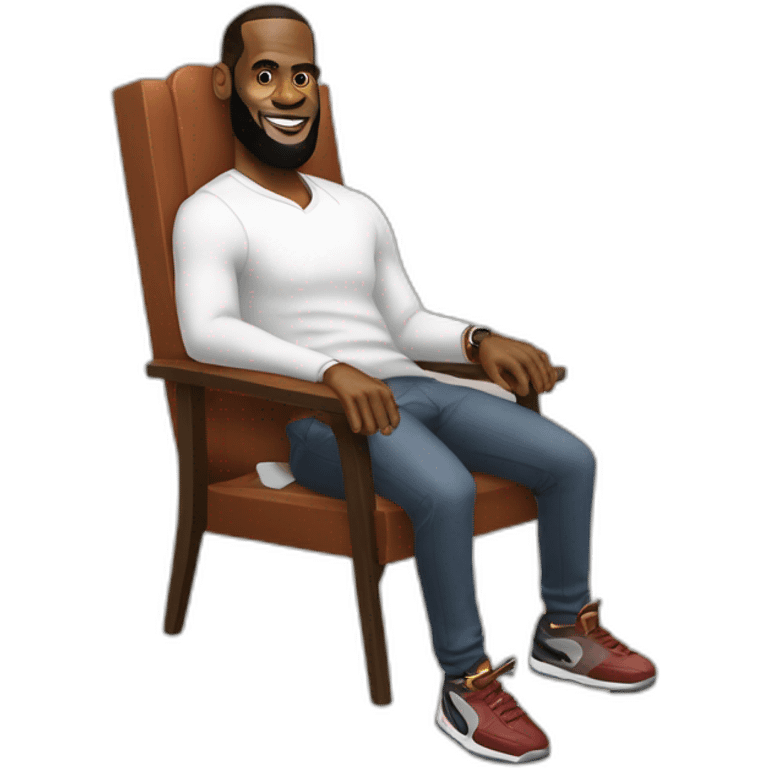 lebron with a movile chair emoji