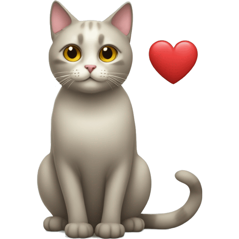 Cat and heart emoji