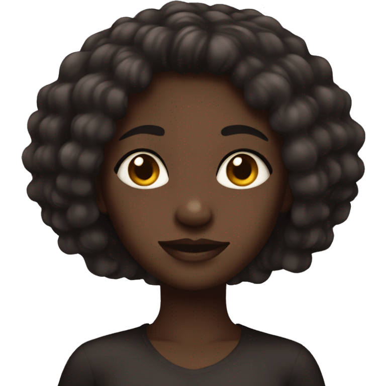 Emoji of dark-skinned girl emoji