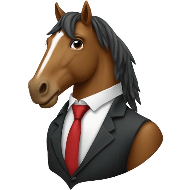 Horse with a tie emoji