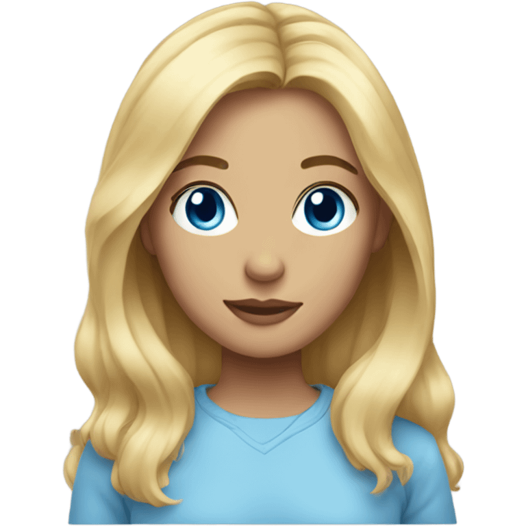 girl with blonde hair and blue eyes emoji