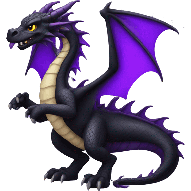 Black and purple dragon emoji