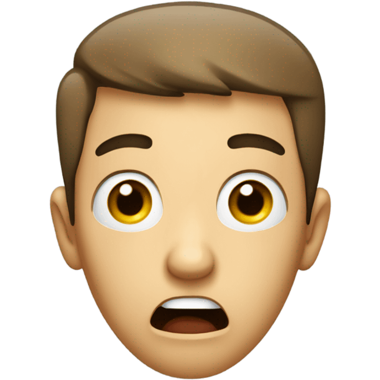 Shocked and looking down emoji